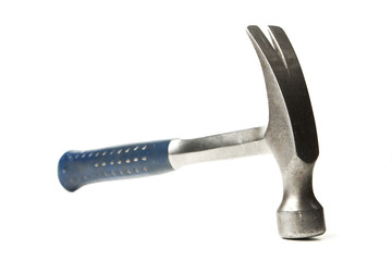 Steel Hammer on White Background.