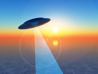 Naklejka na ściany i meble Sunrise UFO