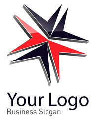 Logo abstract dynamic shape.