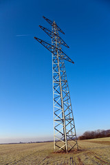 electricity tower for energy in beautiful landscape