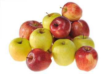 yellow and red apples