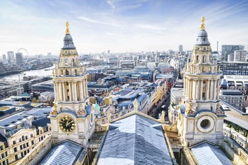 Papier Peint photo autocollant Londres Central London and St Paul`s Cathedral