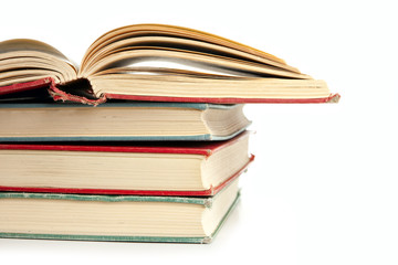 Stack of Books on White
