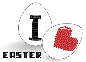 I Love You Pixel Eggs