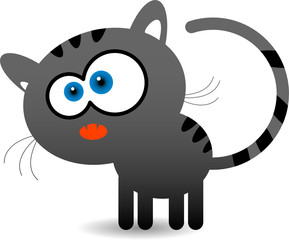 Cute cat cartoon illustration.