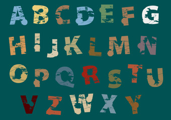 Fat Grunge Alphabet