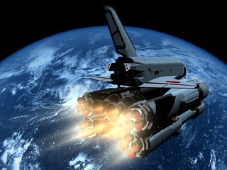 Obraz premium Statek kosmiczny