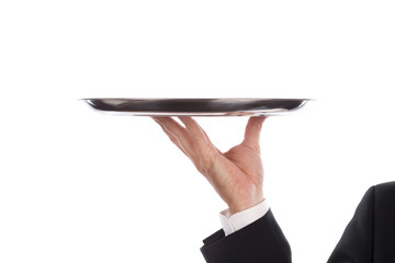 waiter with tray
