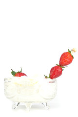 strawberry with cream