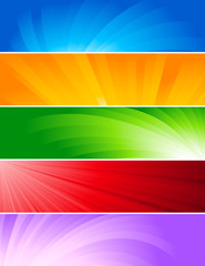 Obraz premium Vector set of colorful baners