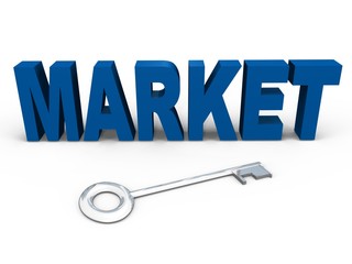 The key to the market - a 3d image