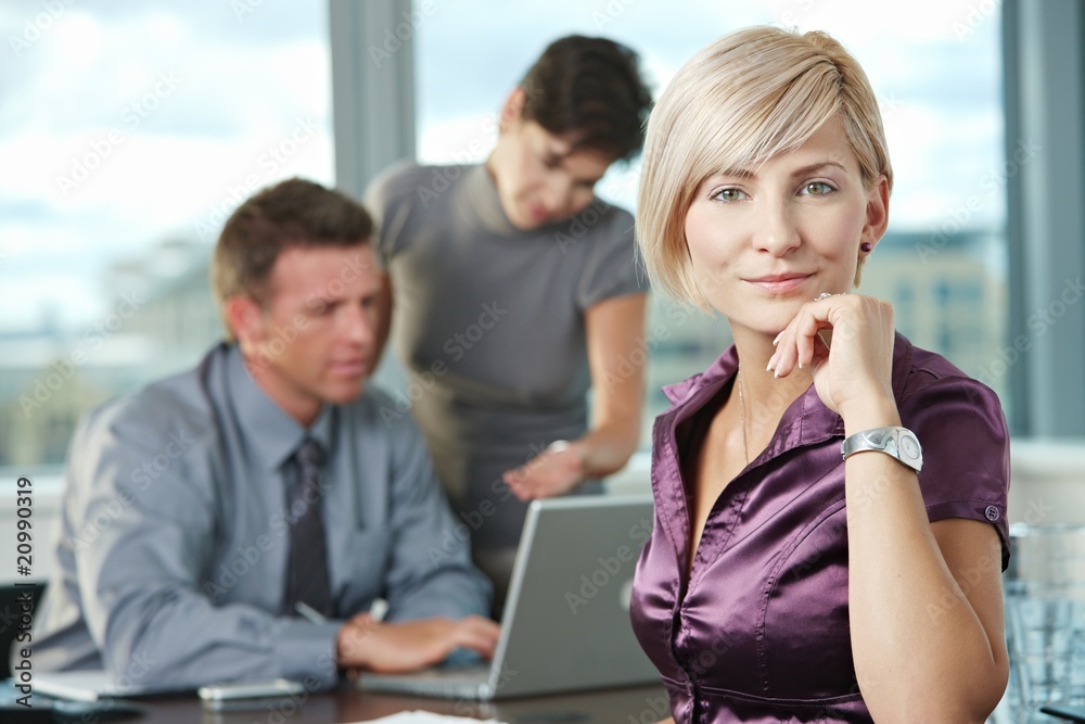 Canvas Prints businesswoman with team