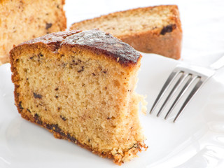 Chocolate Cake Slices at Breakfast.