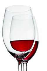 empty and half winglass