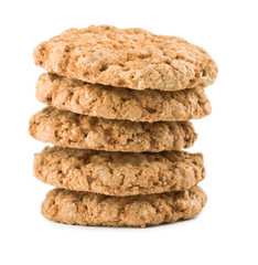stack of cookies isolated