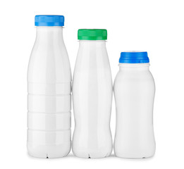 three white bottle