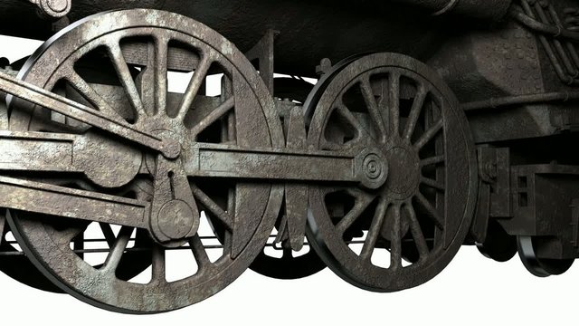 Motion wheel of antique train