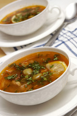 Tomato soup with olives