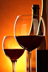 Still-life with red wine