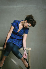 Modern fashion caucasian model