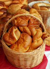 basket with bread