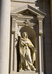 The statue of The National Royal Palace and Franciscan Convent o