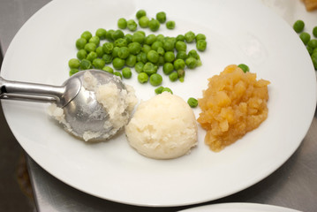 plate used in a large kitchen canteen