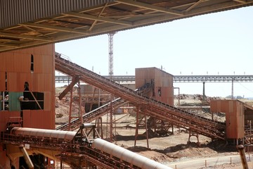 Fototapeta premium Excavation metal outdoor mine Riotinto
