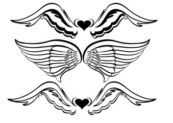 Eagle wings tattoo design