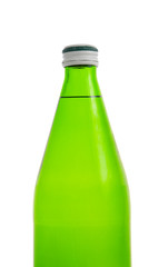 top of green bottle isolated