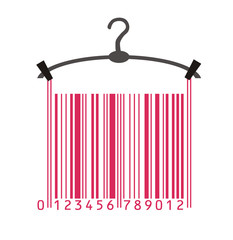 clothes hanger and barcode