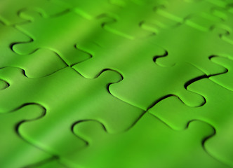 Green jigsaw puzzle