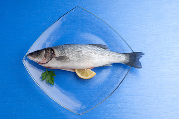 seabass in glass dish