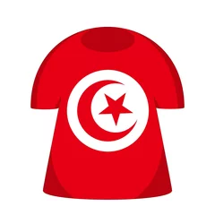 Foto op Canvas maillot tunisie drapeau tunisia flag © DomLortha