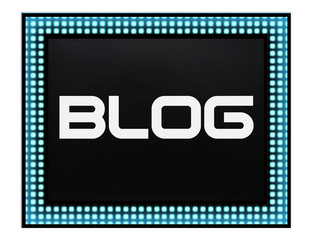 Blog oder Blogger Schild mit Text