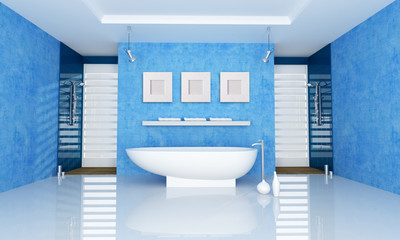 Fototapeta na wymiar blue bathroom