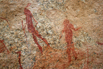 Rock Paintings in the Erongo-mountains in Namibia
