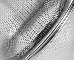 tea strainer macro shot as an abstract background