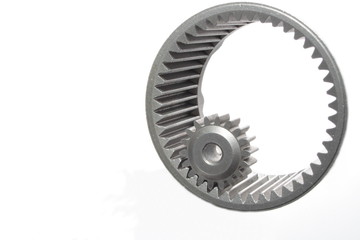 Zahnräder heller Hintergrund