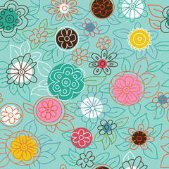 Modern floral pattern