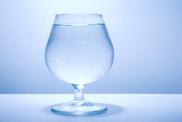 clear water little bubble and glass