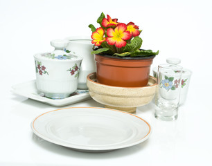 Utensils and flowers