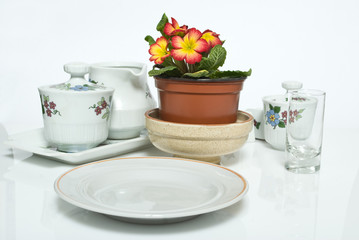 Utensils and flowers