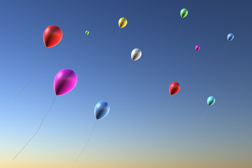 Palloncini nel cielo - balloons in the sky