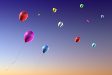 Palloncini nel cielo - balloons in the sky