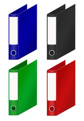 Coloured office folders