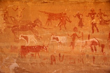 Obraz premium Peinture rupestre, Libye