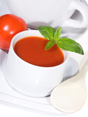 bowls of delicious tomato soup