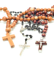 Religion - beads over white