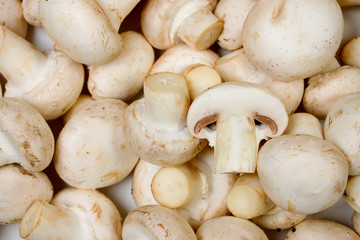 White button mushrooms